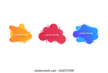 Modern abstract vector banner set. Flat geometric liquid form with various colors. Modern vector template, Template for the design of a logo, flyer or presentation. EPS 10 - Vector 