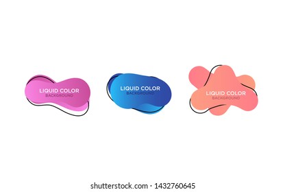 Modern abstract vector banner set. Flat geometric liquid form with various colors. Modern vector template, Template for the design of a logo, flyer or presentation. EPS 10 - Vector 