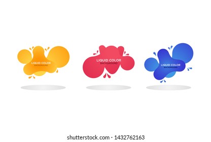 Modern abstract vector banner set. Flat geometric liquid form with various colors. Modern vector template, Template for the design of a logo, flyer or presentation. EPS 10 - Vector 