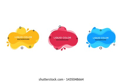 Modern abstract vector banner set. Flat geometric liquid form with various colors. Modern vector template, Template for the design of a logo, flyer or presentation. EPS 10 - Vector 