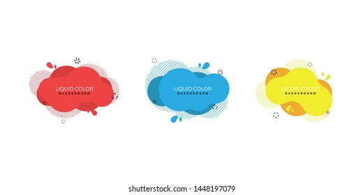 Modern abstract vector banner set. Flat modern fluid design template for the design of a logo, flyer or presentation. Vector Illustration