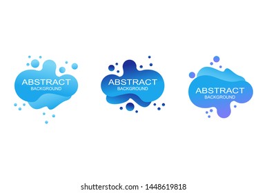 Modern abstract vector banner set. liquid form with various colors. Modern vector template, Template for the design of a logo, flyer or presentation.