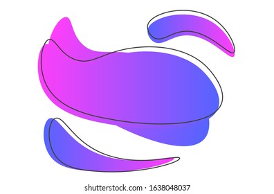 Modern abstract vector banner set. Flat geometric liquid form with various colors. Modern vector template, Template for the design of a logo, flyer or presentation. EPS 10