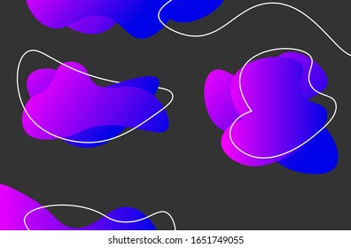 Modern abstract vector banner set. Flat geometric liquid form with various colors. Modern vector template, Template for the design of a logo, flyer or presentation. EPS 10