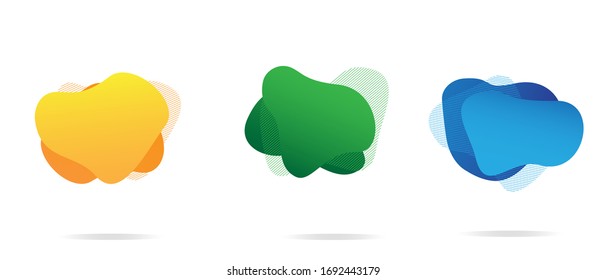 Modernes abstraktes Banner für Vektorillustration. Dynamische Formen und Linien. Blühende Formen Banner. Muster für Logo, Flyer, Präsentation, Vektorillustration