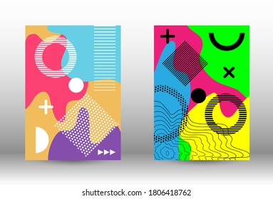 Modern abstract vector banner set. Trendy abstract vector illustration. Brochure creative design. Creative vector banner illustration.