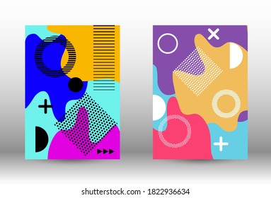 Modern abstract vector banner set. Trendy abstract vector illustration. Brochure creative design. Creative vector banner illustration.