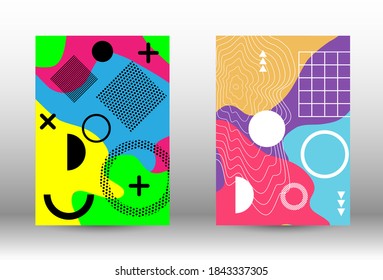 Modern abstract vector banner set. Colorful trendy illustration.  Abstract elegant background. Creative vector banner illustration.