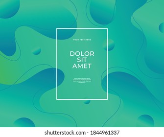 Modern abstract vector banner set flat liquid blob shapes blue colors background. Trendy template for design social media post, flyer or business presentation eps 10.