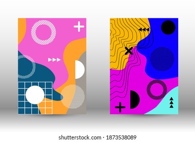 Modernes abstraktes Vektorbanner-Set. Trendy abstrakte Vektorgrafik. Abstrakter, eleganter Hintergrund. Kreative Vektorbanner-Illustration.