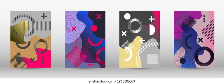 Modern abstract vector banner set. Trendy abstract vector illustration. Abstract elegant background. Creative vector banner illustration.