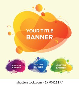 Modern abstract vector banner set.