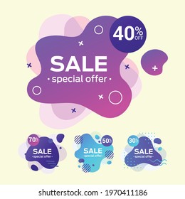 Modern abstract vector banner set.