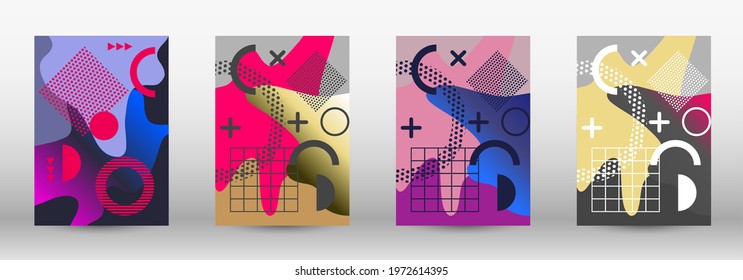 Modern abstract vector banner set. Trendy abstract vector illustration. Abstract elegant background. Creative vector banner illustration.