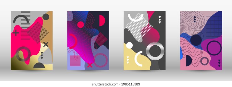 Modern abstract vector banner set. Trendy abstract vector illustration. Abstract elegant background. Creative vector banner illustration.