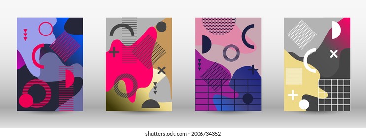 Modernes abstraktes Vektorbanner-Set. Trendy abstrakte Vektorgrafik. Abstrakter, eleganter Hintergrund. Kreative Vektorbanner-Illustration.