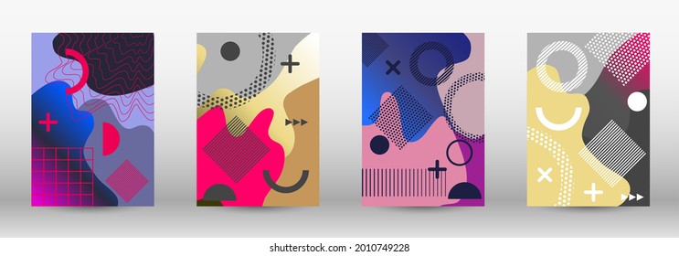Modern abstract vector banner set. Trendy abstract vector illustration. Abstract elegant background. Creative vector banner illustration.