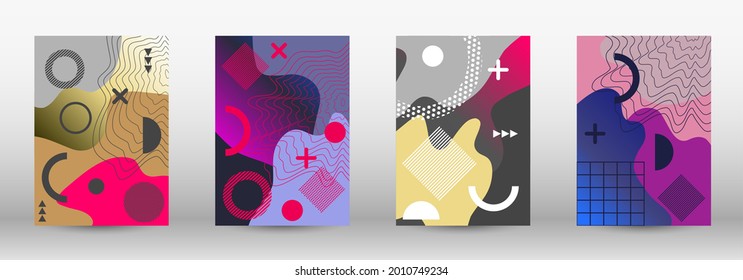 Modern abstract vector banner set. Trendy abstract vector illustration. Abstract elegant background. Creative vector banner illustration.