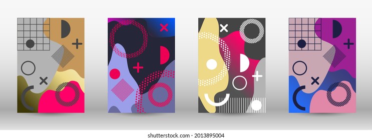 Conjunto de banner vectorial abstracto moderno. Ilustración vectorial abstracta de moda. Resumen del elegante fondo. Ilustración de banner vector creativo.