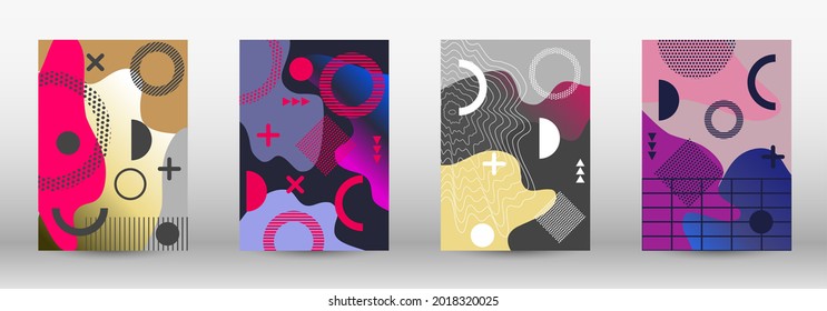 Modernes abstraktes Vektorbanner-Set. Trendy abstrakte Vektorgrafik. Abstrakter, eleganter Hintergrund. Kreative Vektorbanner-Illustration.
