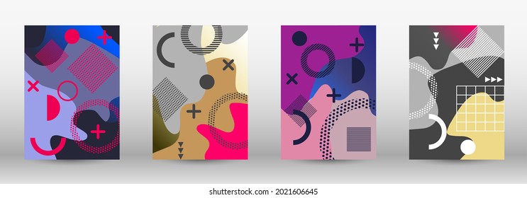 Modern abstract vector banner set. Trendy abstract vector illustration. Abstract elegant background. Creative vector banner illustration.