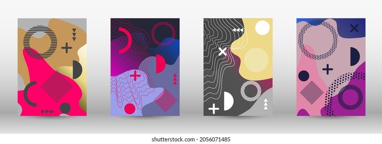 Modern abstract vector banner set. Trendy abstract vector illustration. Abstract elegant background. Creative vector banner illustration.