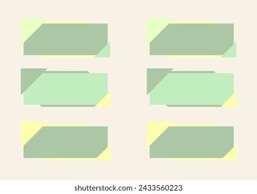 Modern abstract vector banner set. Flat geometric shapes of different colors and different style. Template for web or print design.