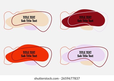 Conjunto de Anuncio de Vector abstracto moderno. Formas geométricas planas de diferentes colores y diferentes estilos. Plantilla para Web o diseño de impresión.