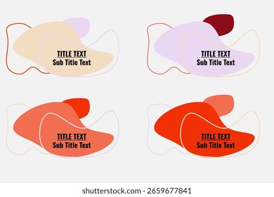 Conjunto de Anuncio de Vector abstracto moderno. Formas geométricas planas de diferentes colores y diferentes estilos. Plantilla para Web o diseño de impresión.