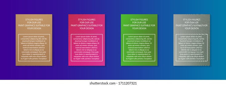 Modern abstract vector banner set.Minimal cover design. Colorful halftone gradients. Future geometric patterns. EPS 10 vector. Modern vector template for banner