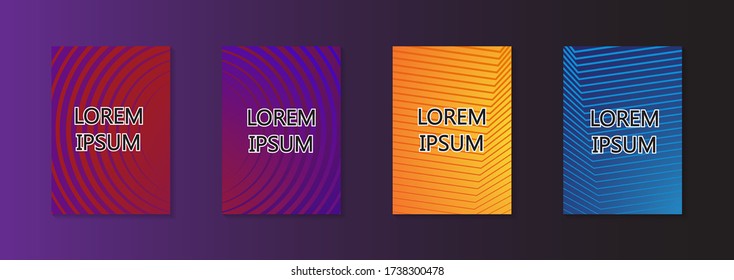 Moderne abstrakte Vektor Banner Set.Minimal Cover Design. Farbvolle Halbtongradienten. Zukünftige geometrische Muster. EPS 10 Vektor. Moderne Vektorvorlage für Banner.