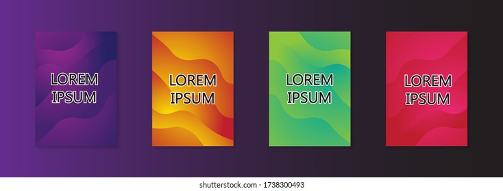 Modern abstract vector banner set.Minimal cover design. Colorful halftone gradients. Future geometric patterns. EPS 10 vector. Modern vector template for banner.