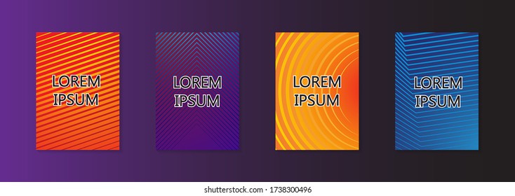 Modern abstract vector banner set.Minimal cover design. Colorful halftone gradients. Future geometric patterns. EPS 10 vector. Modern vector template for banner.