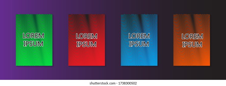 Modern abstract vector banner set.Minimal cover design. Colorful halftone gradients. Future geometric patterns. EPS 10 vector. Modern vector template for banner.