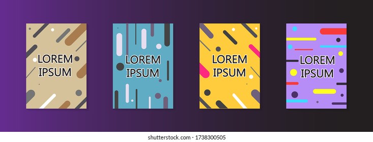 Modern abstract vector banner set.Minimal cover design. Colorful halftone gradients. Future geometric patterns. EPS 10 vector. Modern vector template for banner.