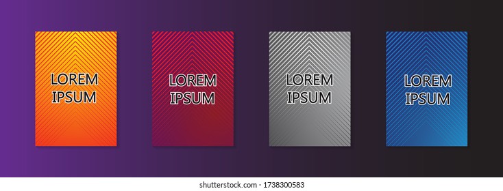 Modern abstract vector banner set.Minimal cover design. Colorful halftone gradients. Future geometric patterns. EPS 10 vector. Modern vector template for banner.