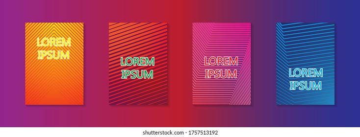 Modern abstract vector banner set.Minimal cover design. Colorful halftone gradients. Future geometric patterns. EPS 10 vector. 
