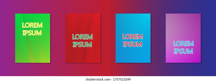Modern abstract vector banner set.Minimal cover design. Colorful halftone gradients. Future geometric patterns. EPS 10 vector. 
