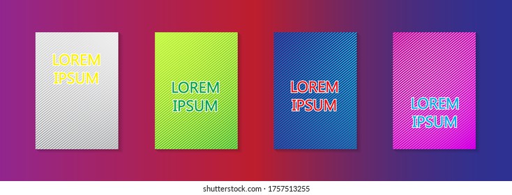 Modern abstract vector banner set.Minimal cover design. Colorful halftone gradients. Future geometric patterns. EPS 10 vector. 