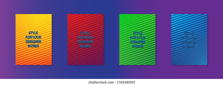 Modern abstract vector banner set.Minimal cover design. Colorful halftone gradients. Future geometric patterns. EPS 10 vector. Modern vector template for banner, logo, social post. 