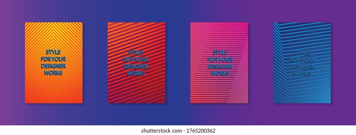 Modern abstract vector banner set.Minimal cover design. Colorful halftone gradients. Future geometric patterns. EPS 10 vector. Modern vector template for banner, logo, social post. 