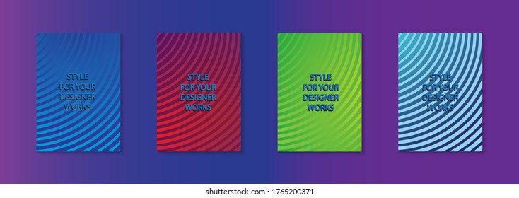 Conjunto de banner vectorial abstracto moderno.Diseño de cubierta mínima. Gradientes de medio tono coloridos. Patrones geométricos futuros. Vector EPS 10. Plantilla vectorial moderna para banner, logo, publicación social. 