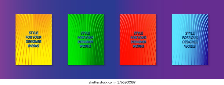 Modernes abstraktes Vektorbanner-Set.Minimales Cover-Design. Farbige Halbtongradienten. Zukünftige geometrische Muster. EPS10-Vektor. Moderne Vektorvorlage für Banner, Logo, Social Post. 