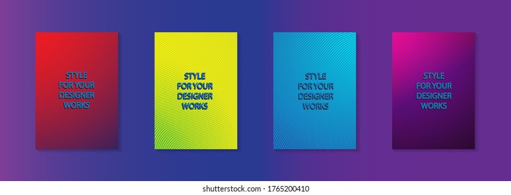 Modern abstract vector banner set.Minimal cover design. Colorful halftone gradients. Future geometric patterns. EPS 10 vector. Modern vector template for banner, logo, social post. 