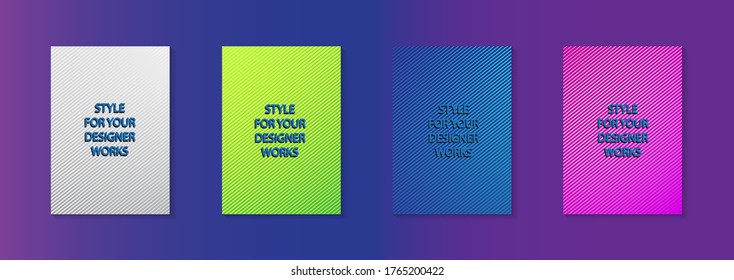 Conjunto de banner vectorial abstracto moderno.Diseño de cubierta mínima. Gradientes de medio tono coloridos. Patrones geométricos futuros. Vector EPS 10. Plantilla vectorial moderna para banner, logo, publicación social. 