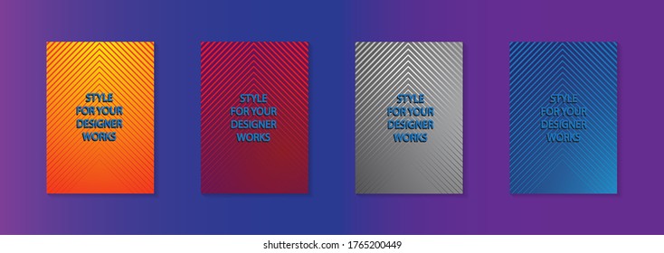 Modern abstract vector banner set.Minimal cover design. Colorful halftone gradients. Future geometric patterns. EPS 10 vector. Modern vector template for banner, logo, social post.