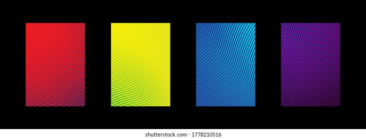 Conjunto de banner vectorial abstracto moderno.Diseño de cubierta mínima. Gradientes de medio tono coloridos. Patrones geométricos futuros. Vector EPS 10. Plantilla vectorial moderna para banner, logo, publicación social. Tendencia futurista d