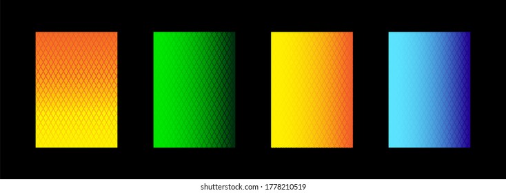 Modern abstract vector banner set.Minimal cover design. Colorful halftone gradients. Future geometric patterns. EPS 10 vector. Modern vector template for banner, logo, social post. Futuristic trendy d