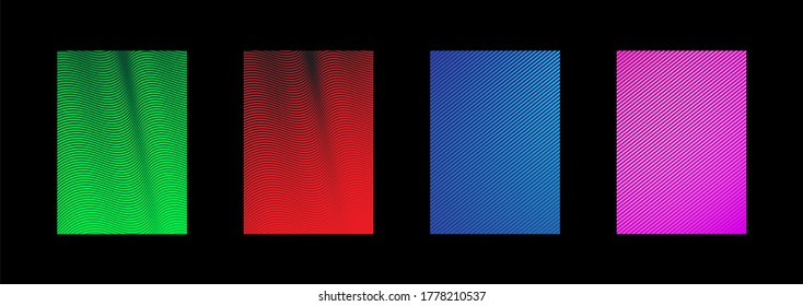 Modern abstract vector banner set.Minimal cover design. Colorful halftone gradients. Future geometric patterns. EPS 10 vector. Modern vector template for banner, logo, social post. Futuristic trendy d