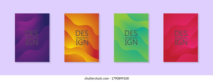 Modern abstract vector banner set.Minimal cover design. Colorful halftone gradients. Future geometric patterns. EPS 10 vector. Modern vector template for banner, logo, social post. Futuristic trendy d